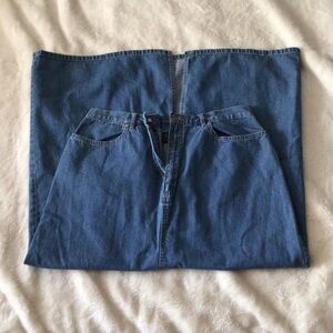 Blue Denim Maxi Skirt